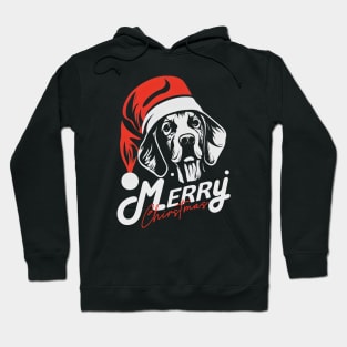 Funny Dog Santa Merry Christmas Vintage Hoodie